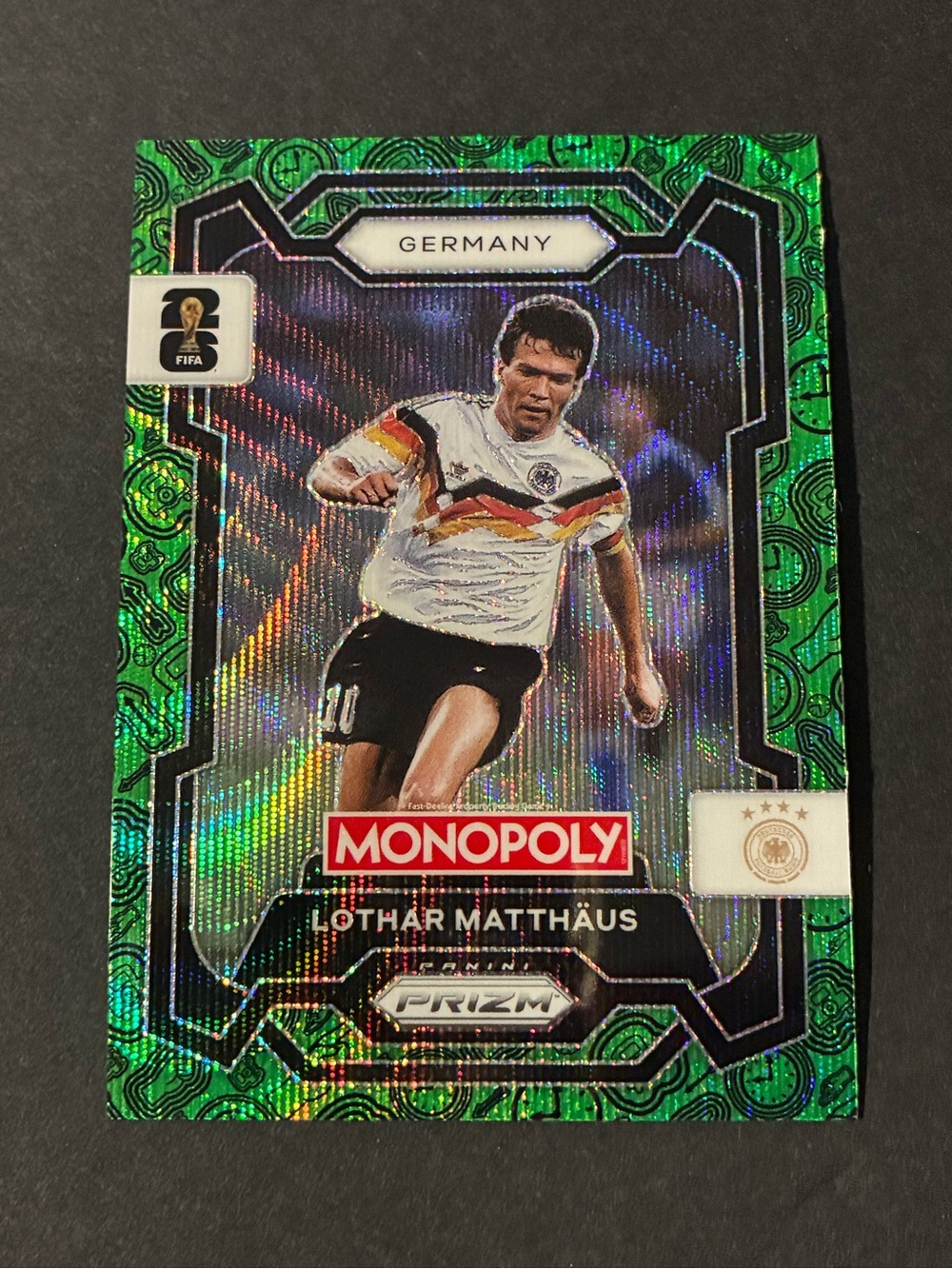 2026 Panini Prizm Monopoly FIFA World Cup #64 Lothar Matthäus Germany Green Wave